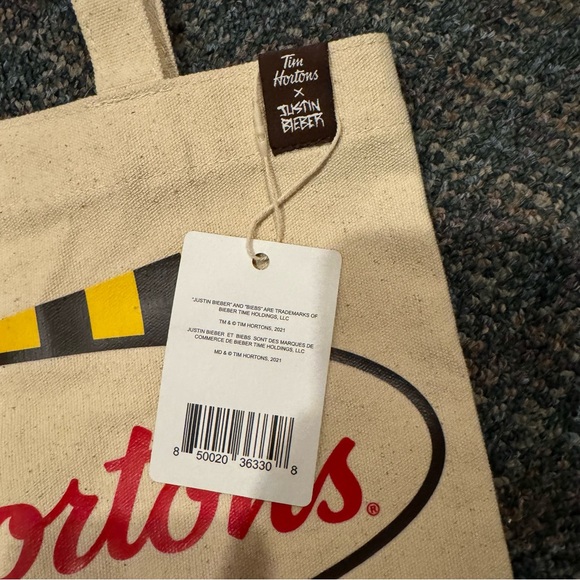 justin bieber x tim hortons tote timbeibs - Picture 6 of 7